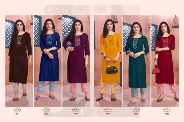 Vitara Lotus 2 Rayon Designer Kurti With Pant